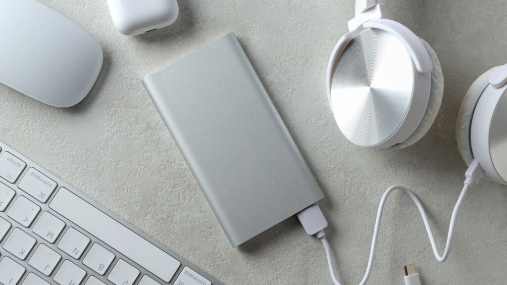 Power adapter and USB C to Lightning cable